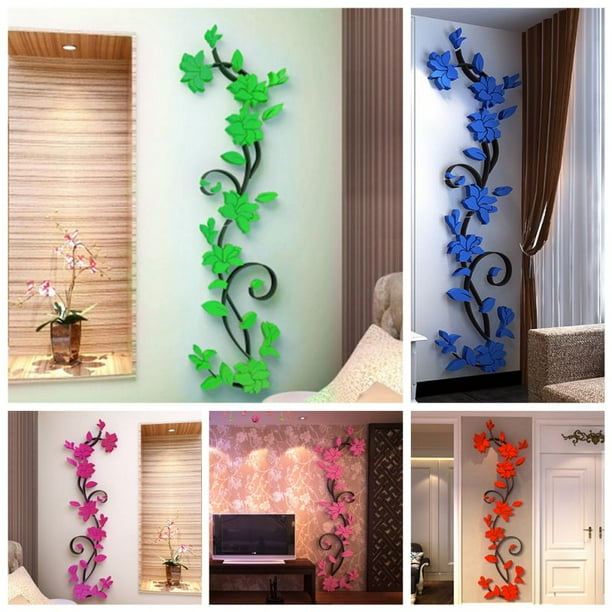 3D Flower Tree Decal Vinyl Decor Art Home Living Room Wall Sticker Removable